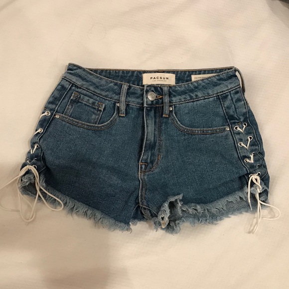 pacsun lace up shorts